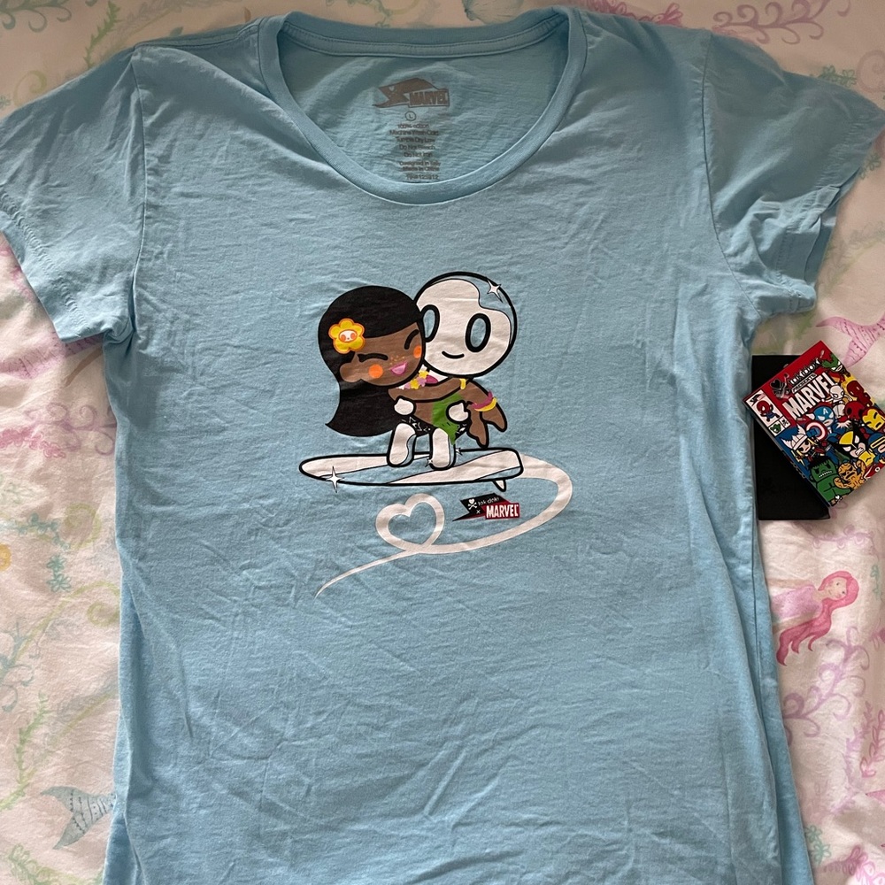 Tokidoki Marvel Silver Surfer women T shirt Size L